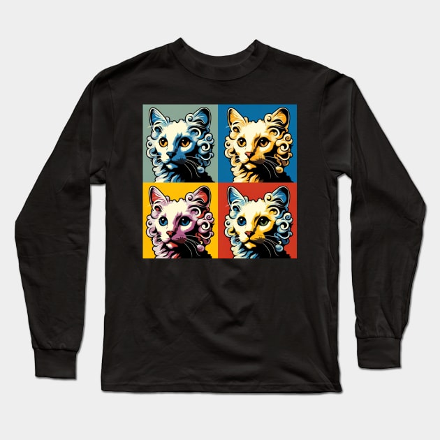 American Curl Pop Art - Cat Lovers Long Sleeve T-Shirt by PawPopArt